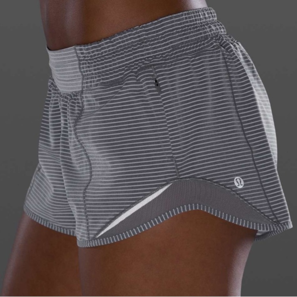 {Lululemon} Raceway Gray Hotty Hot Short II *2.5" - Size 8